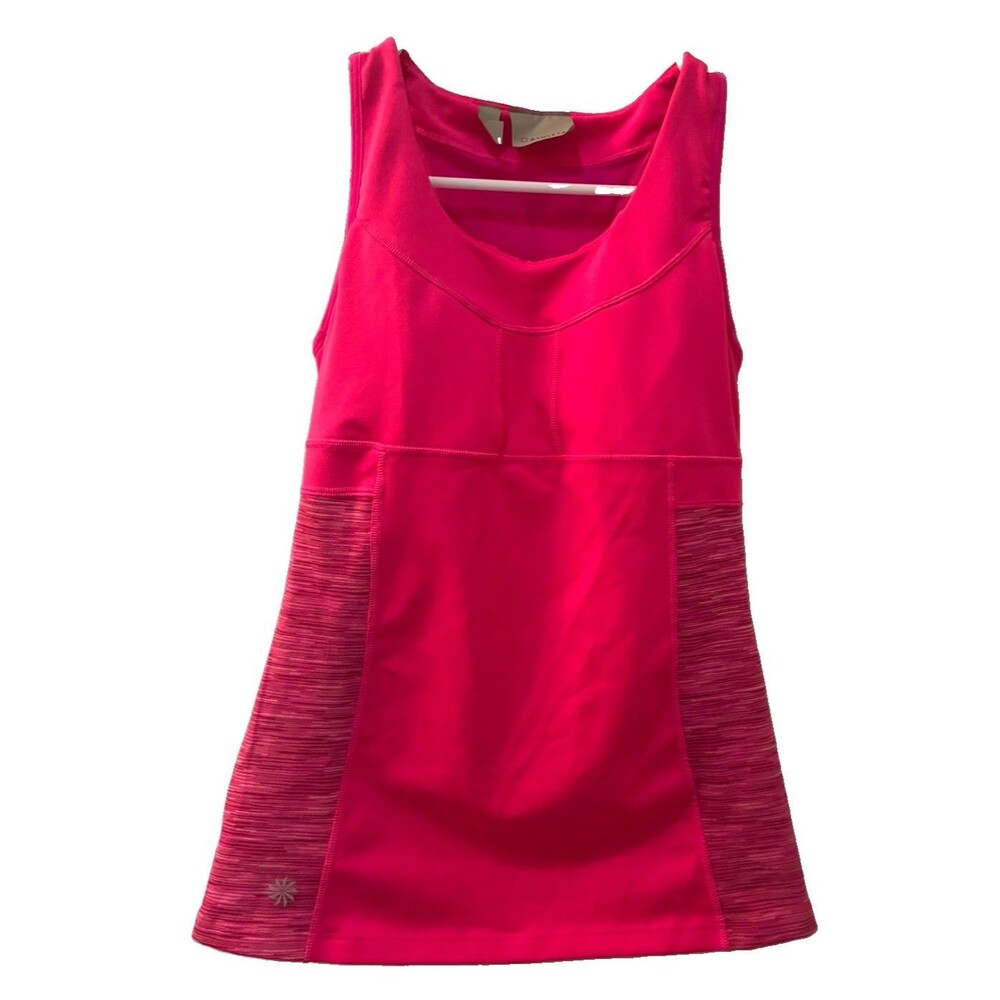 Athleta top Womens size XS Pink Racerback with pockets and shelf bra